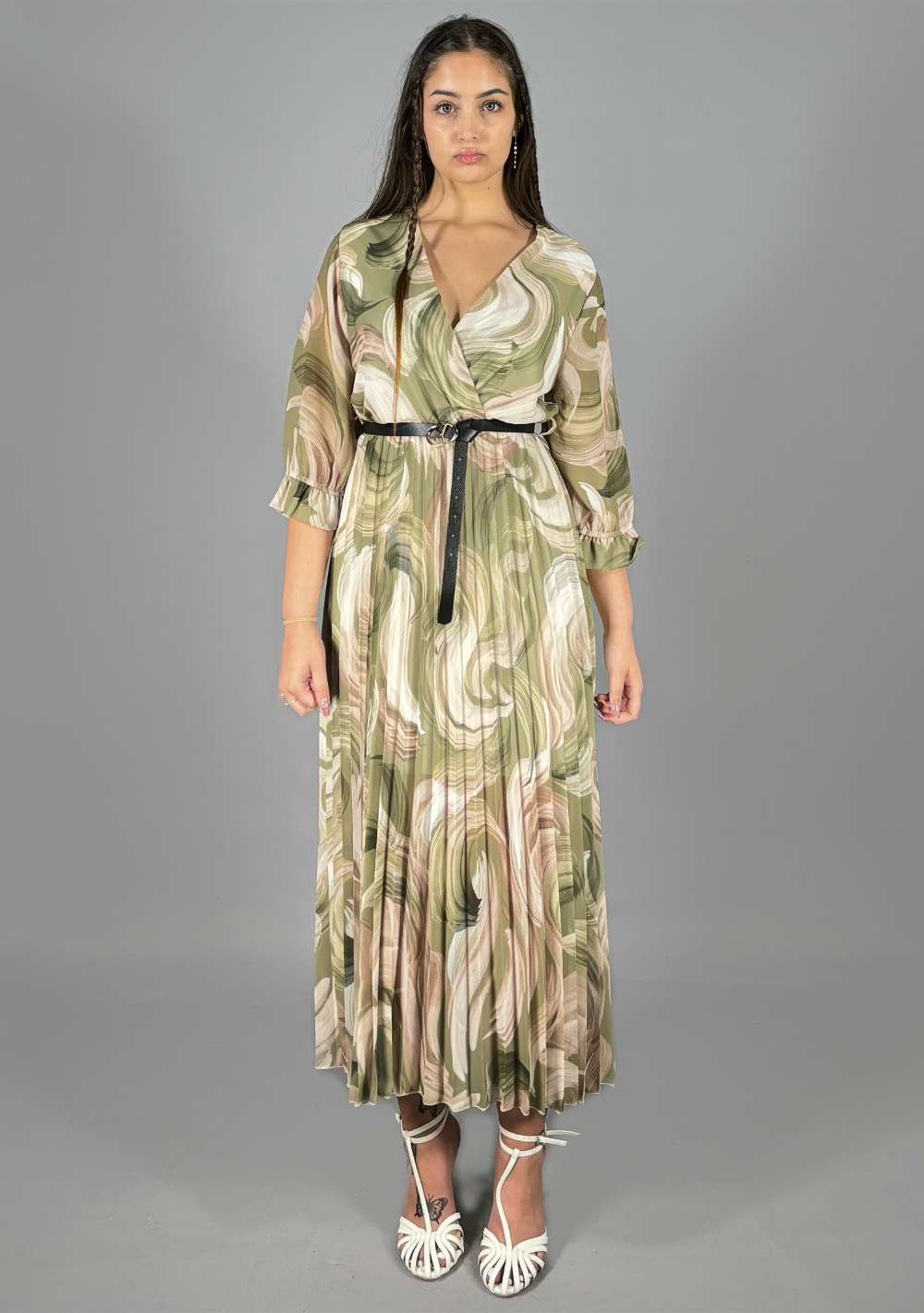 Abito Incrocio con Plissè