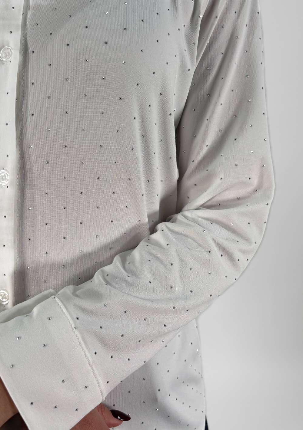 Camicia Tinta Unita Strass