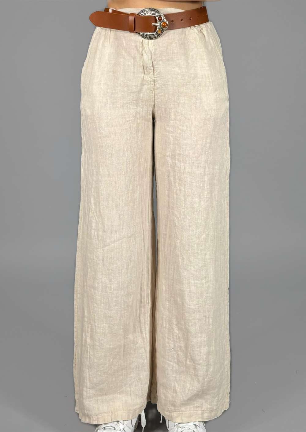 Pantaloni Palazzo in Lino