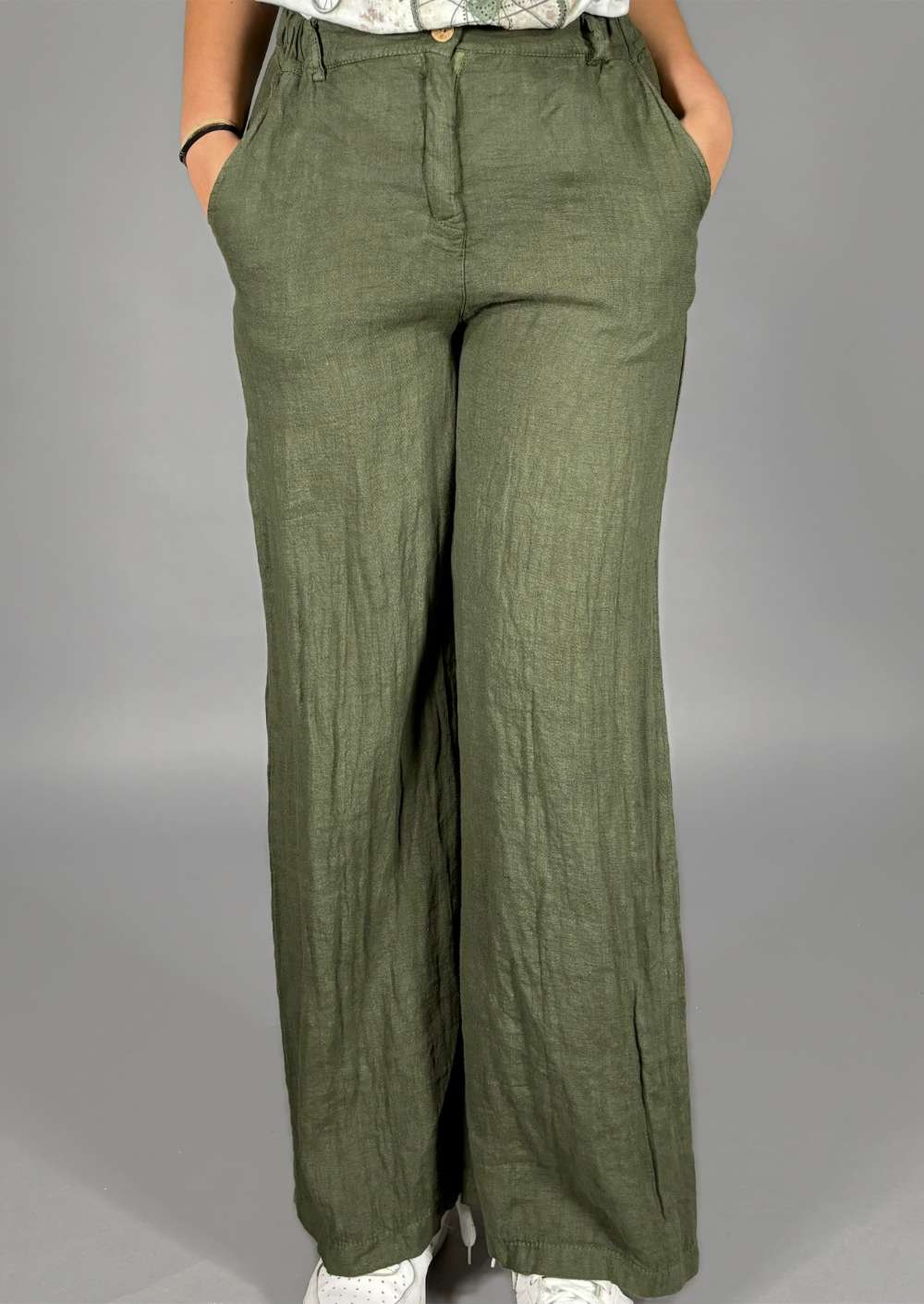 Pantaloni Palazzo in Lino