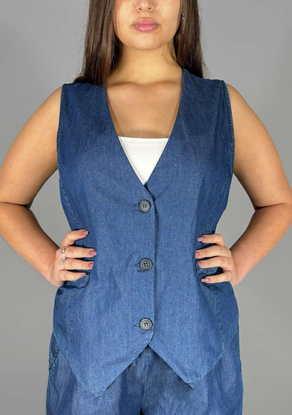 Gilet Chambray