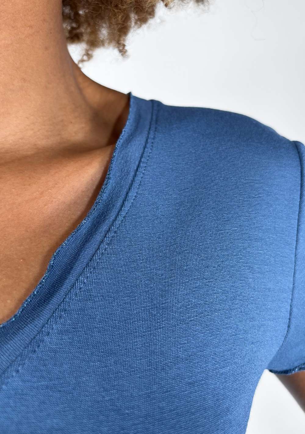 Maglia Scollo a V Lurex