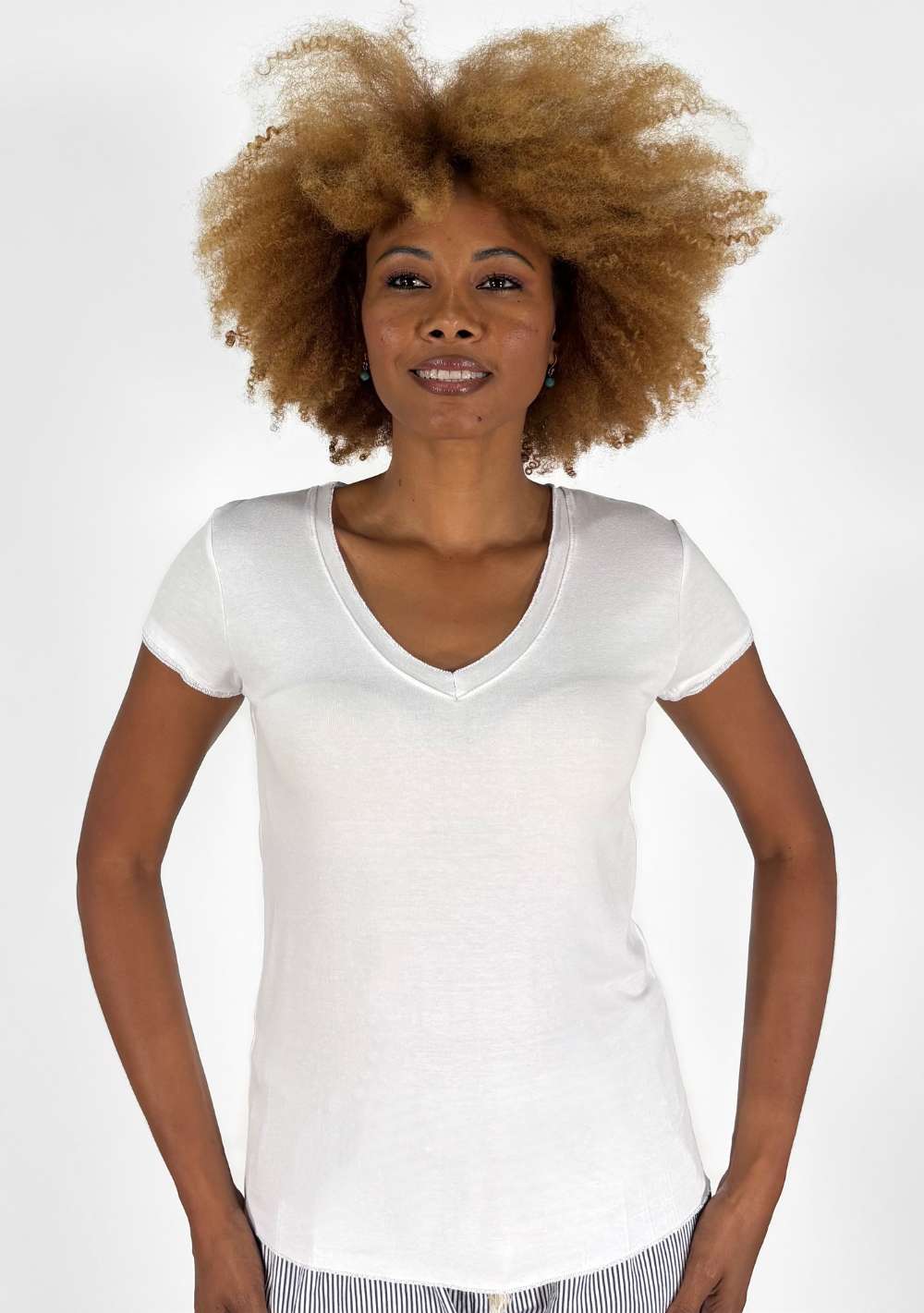 Maglia Scollo a V Lurex