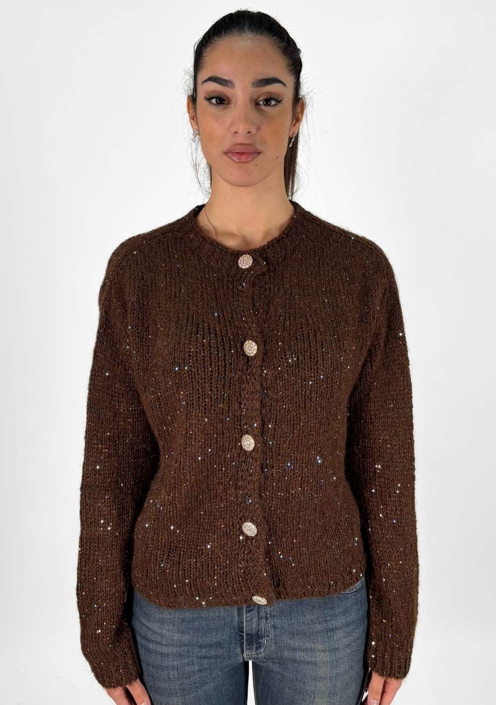 Cardigan in Lurex