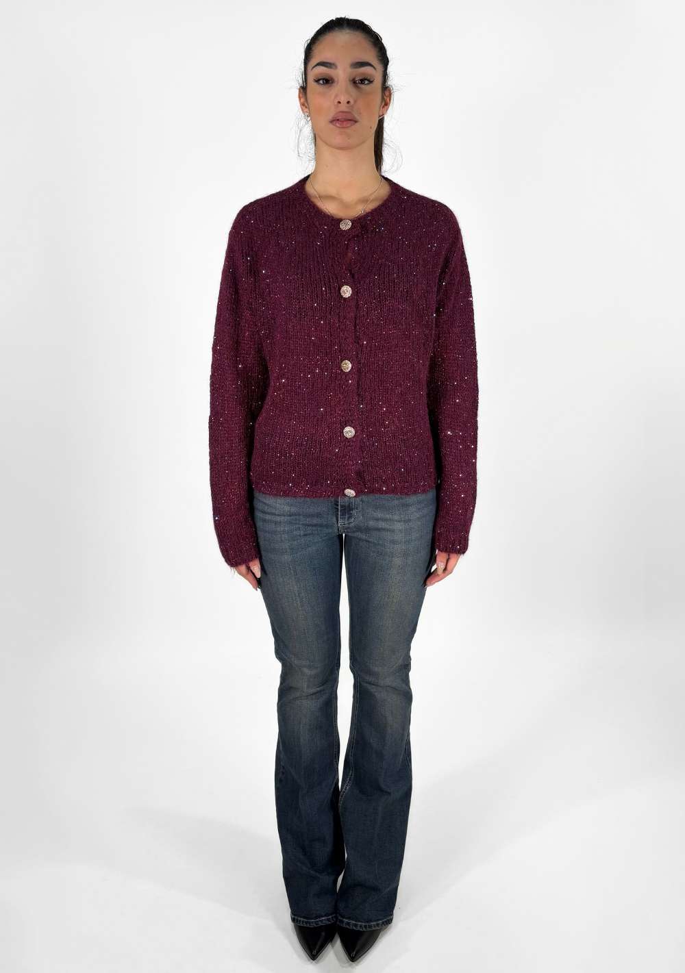 Cardigan in Lurex