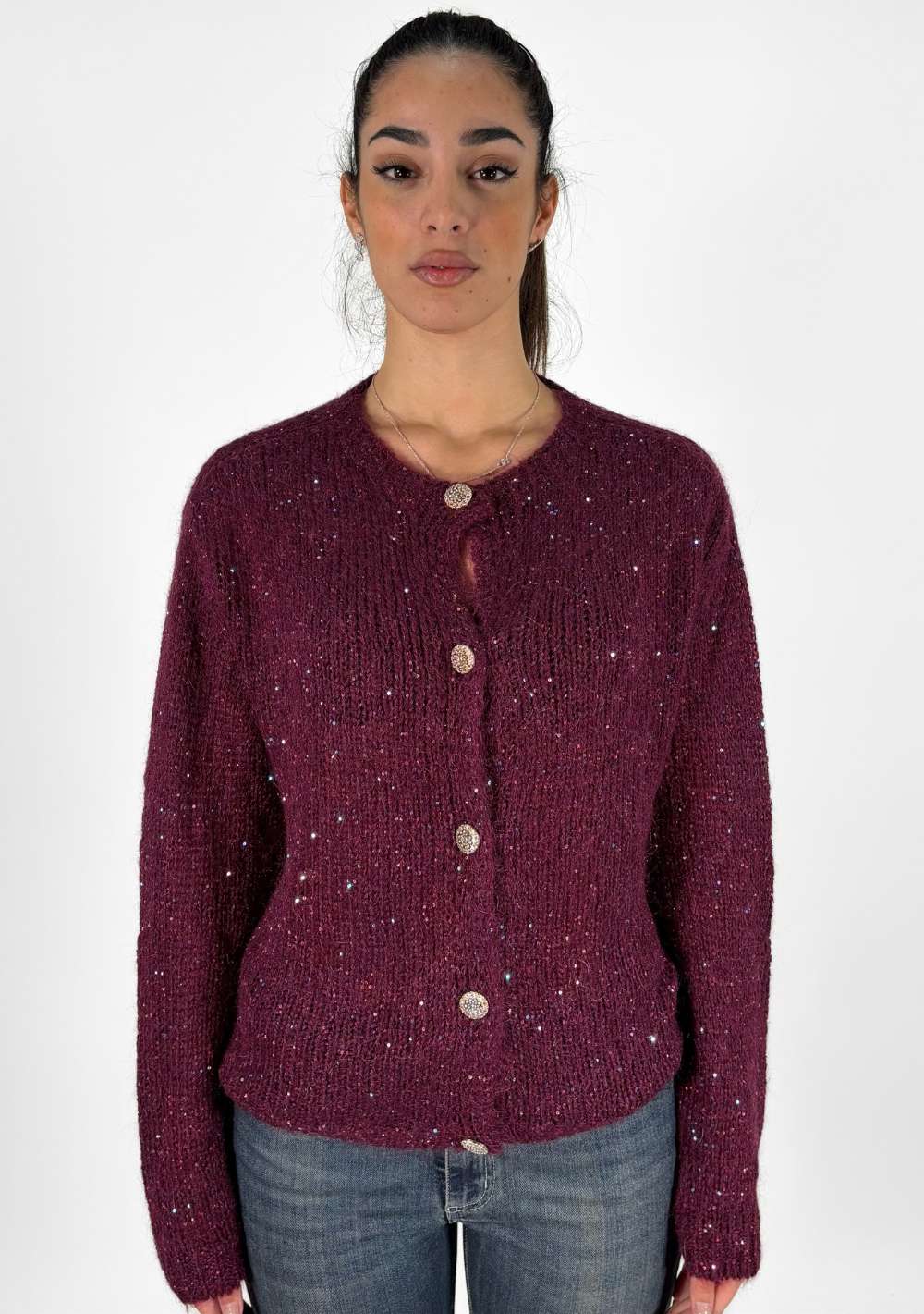 Cardigan in Lurex