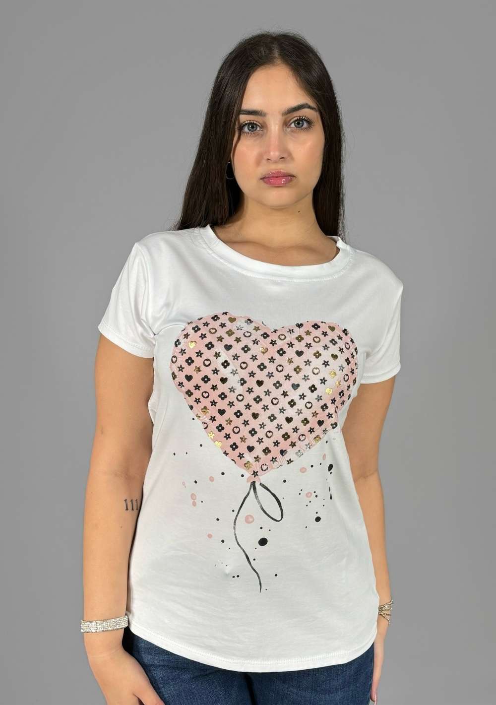 T-Shirt Slim "Palloncino Cuore"