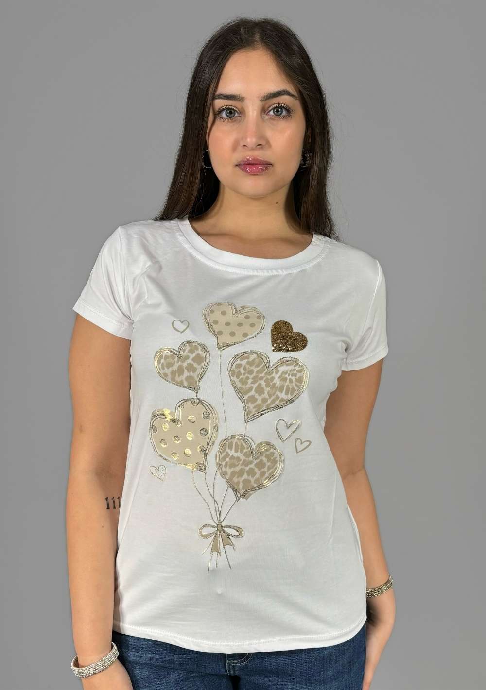 T-Shirt Slim "5 Cuori"
