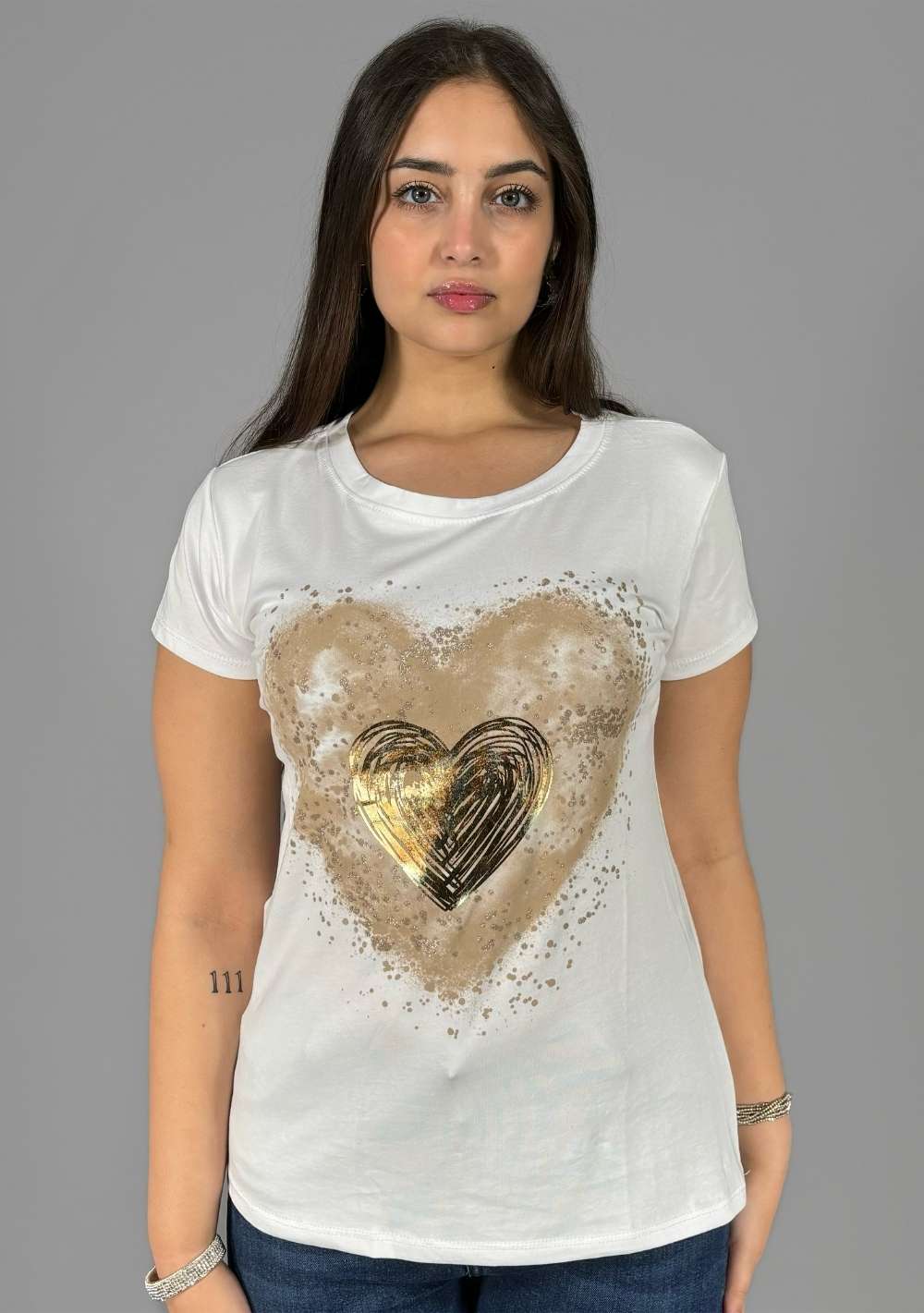 T-Shirt Slim "2 Cuori Sovrapposti"
