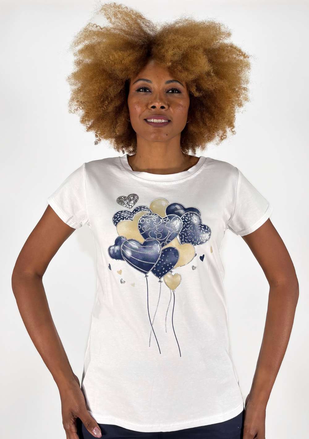 T-Shirt Slim "Cuori Palloncino"
