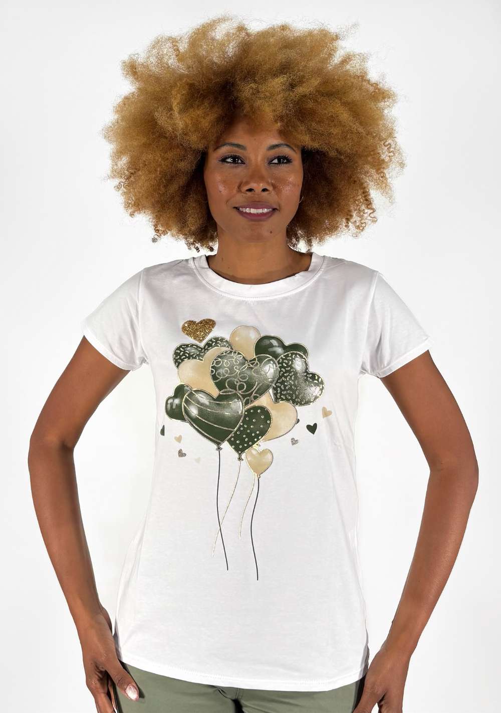 T-Shirt Slim "Cuori Palloncino"