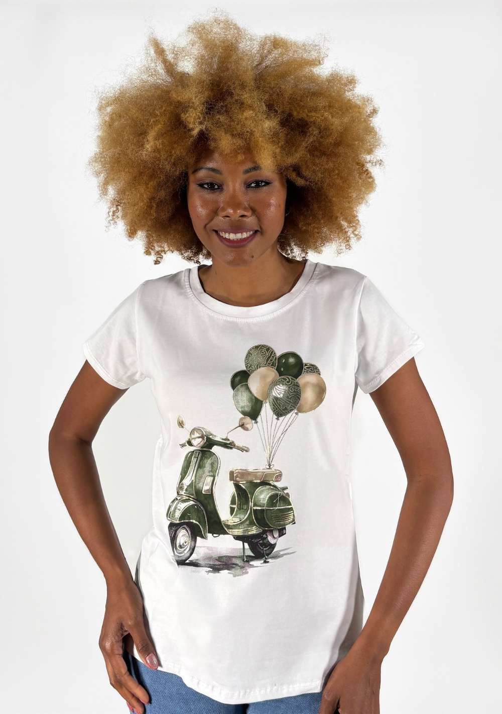 T-Shirt Slim "Vespa & Balloons"