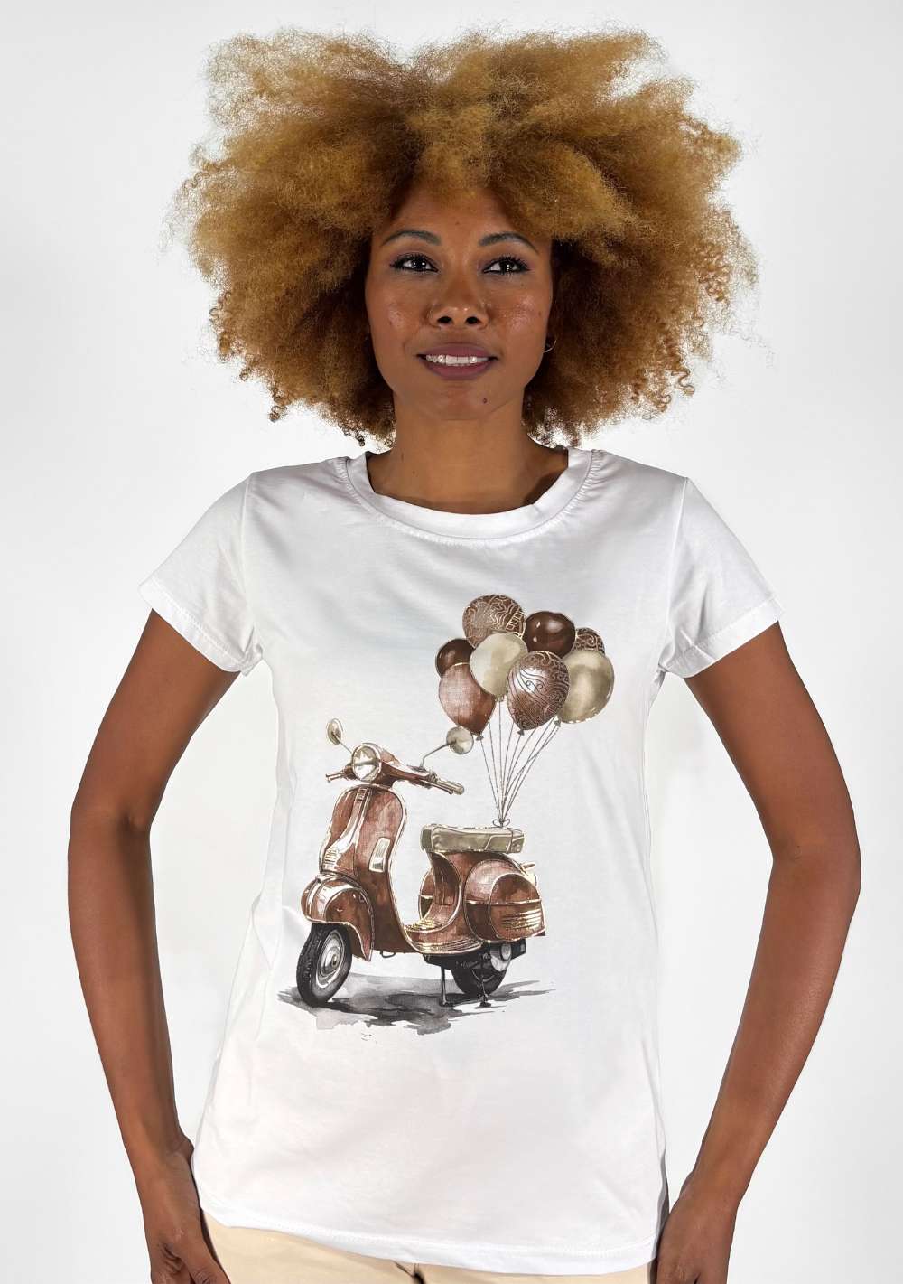T-Shirt Slim "Vespa & Balloons"