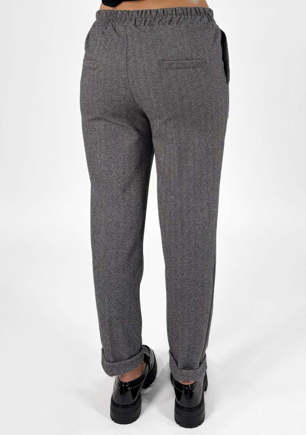 Pantaloni con Pinces Spigato