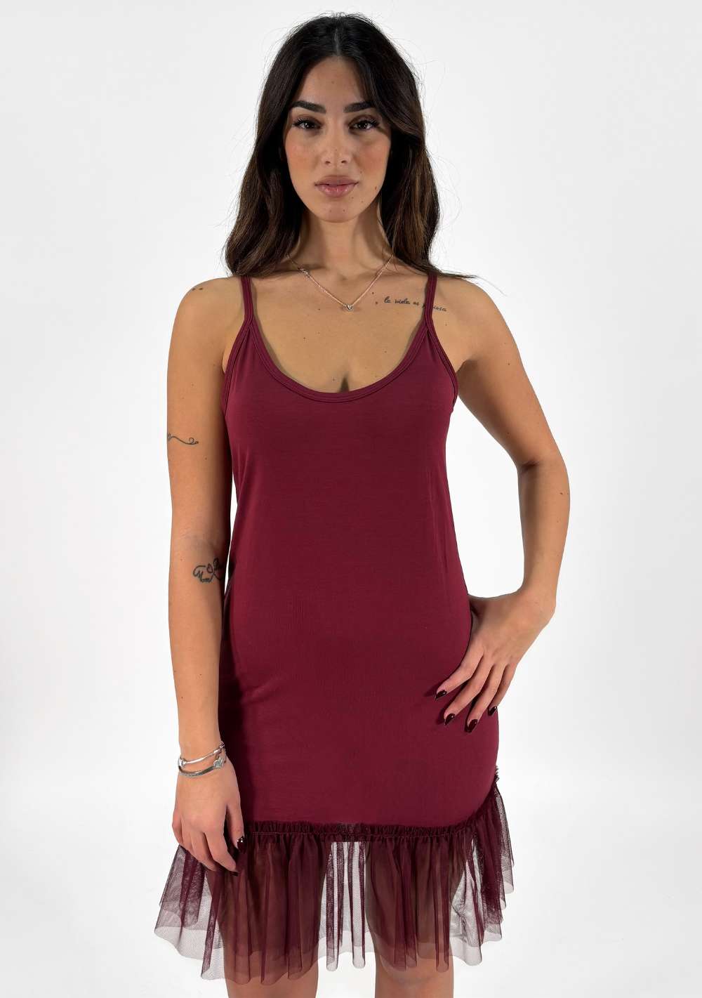 Canotta con Balza in Tulle