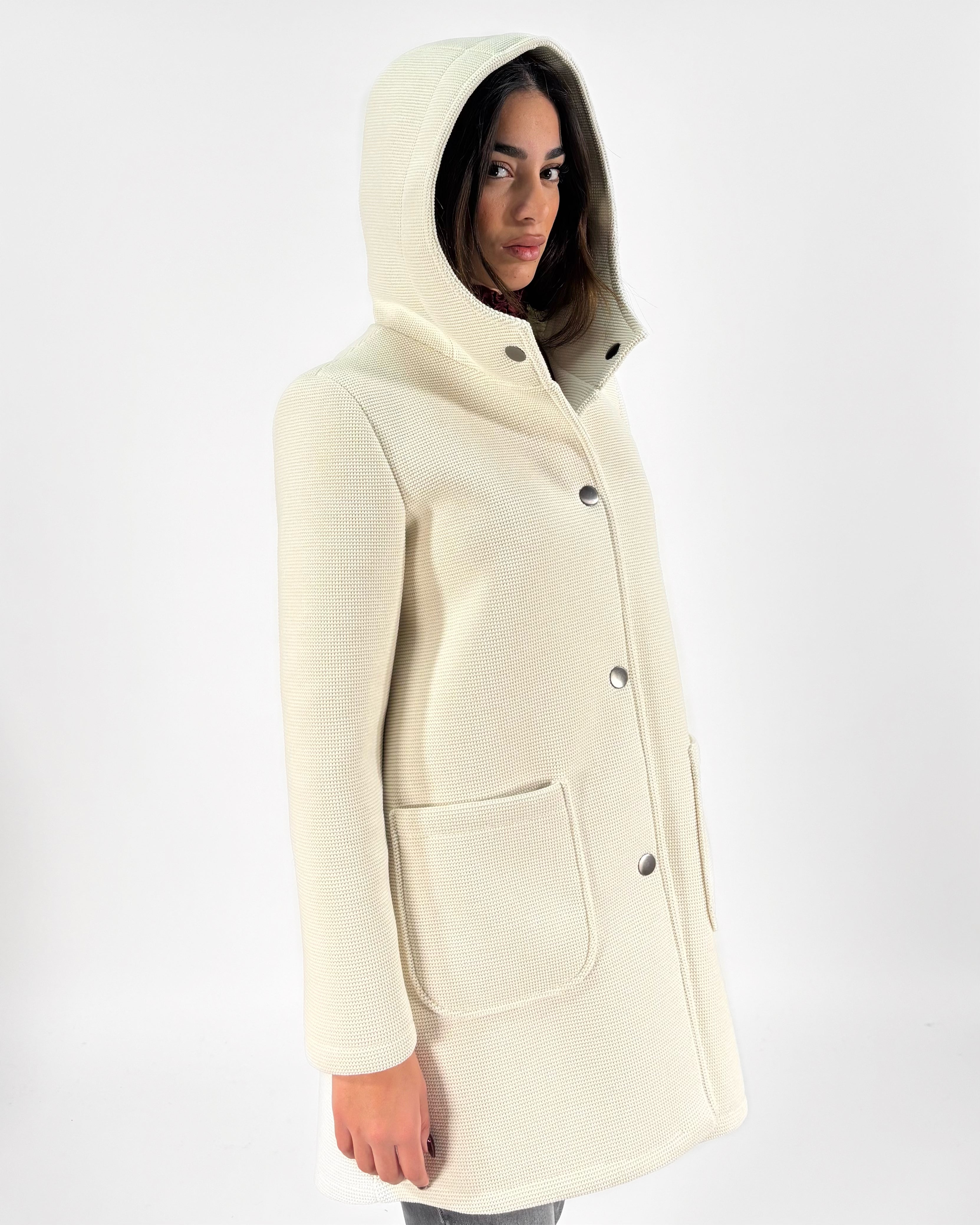 Cappotto Scuba con Cappuccio