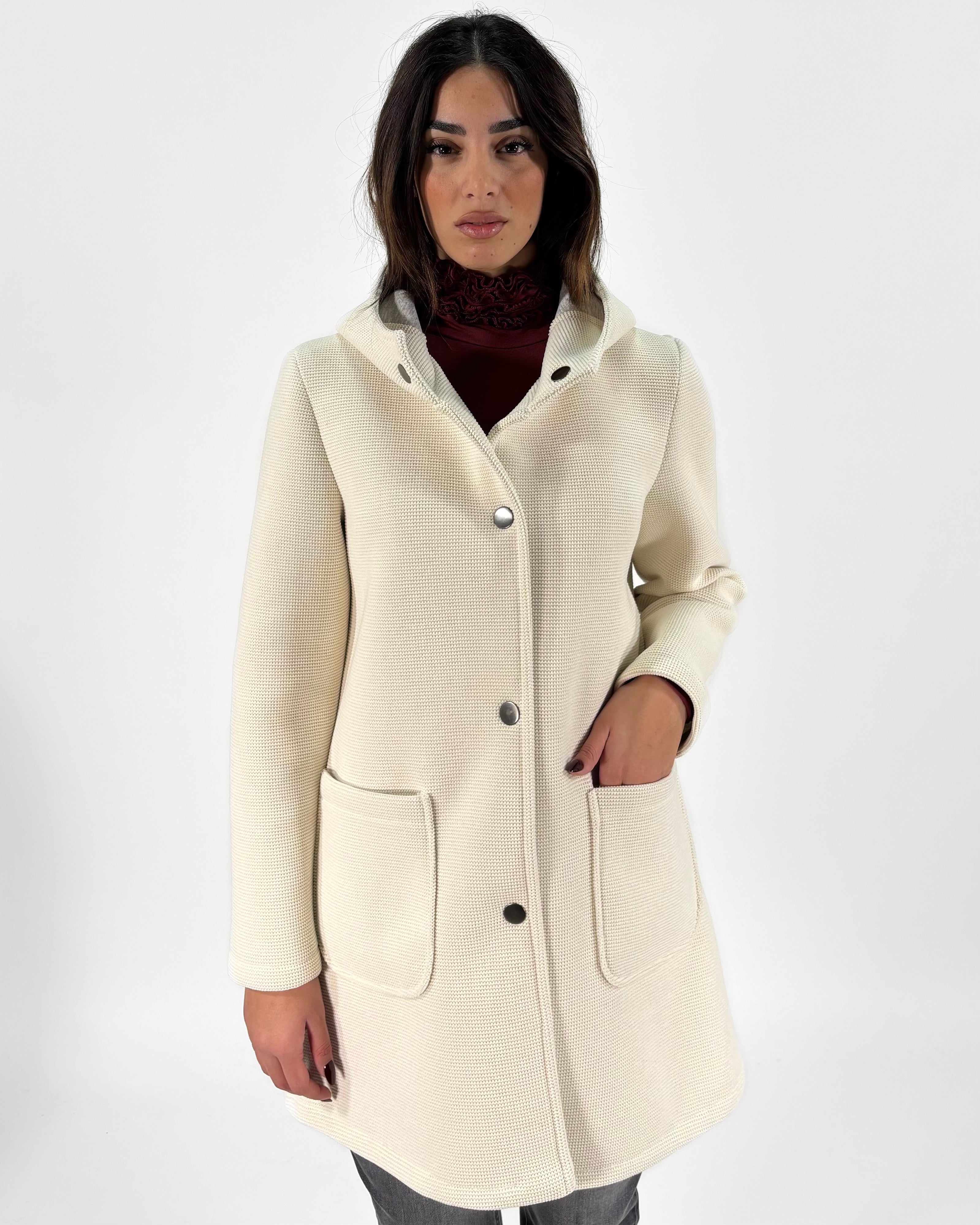 Cappotto Scuba con Cappuccio