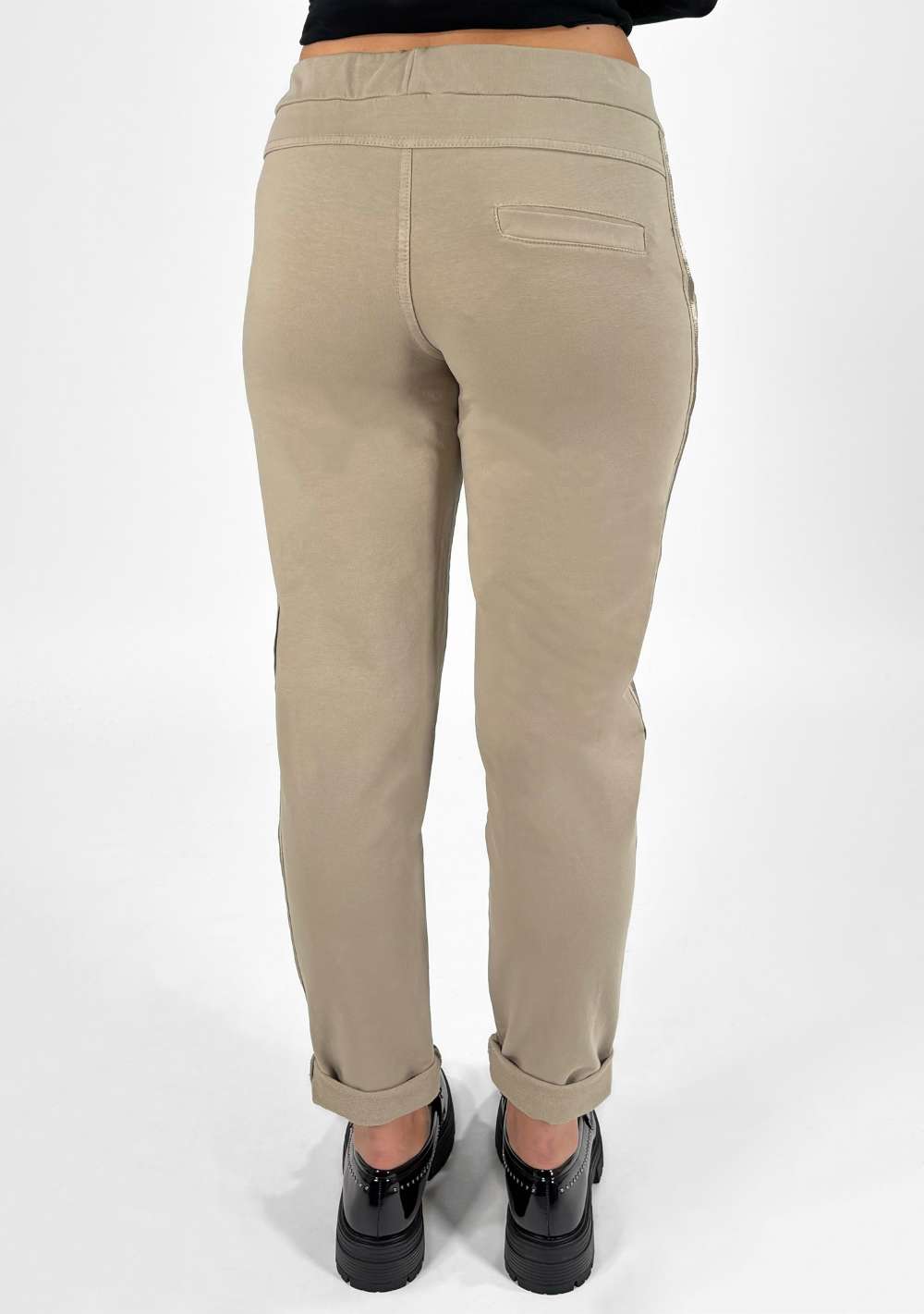 Pantaloni in Felpa con Banda Laterale