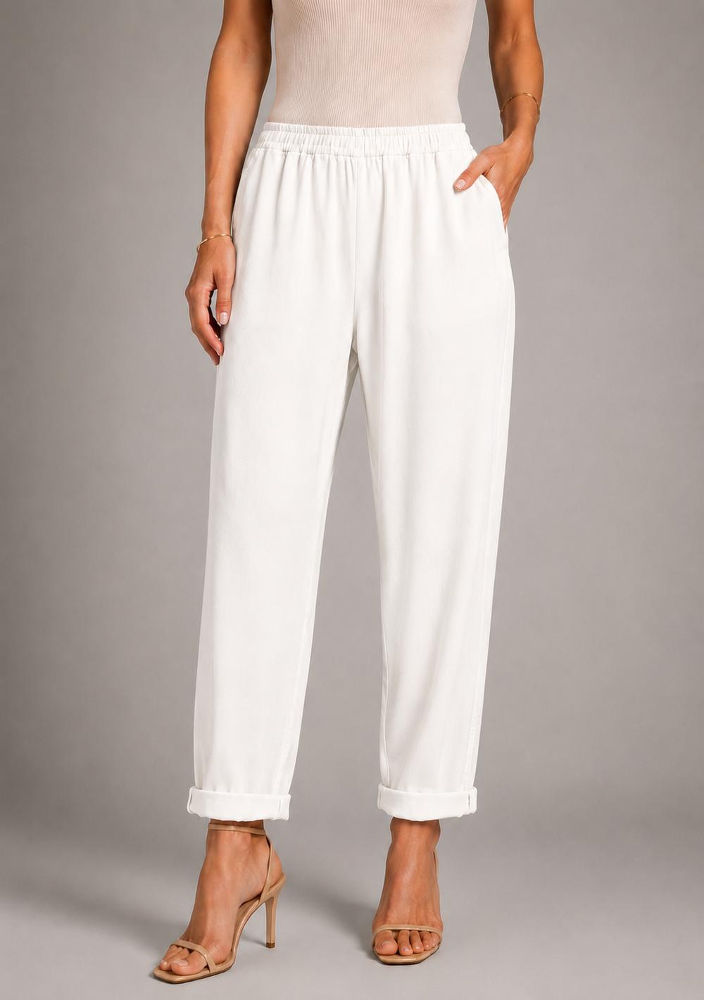 Pantaloni con Risvolto