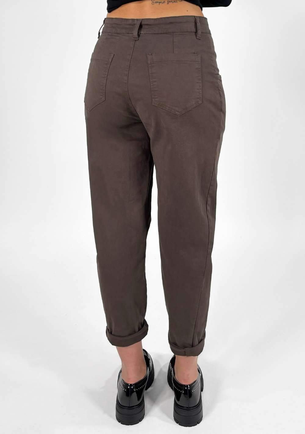 Pantaloni Pinces con Cucitura