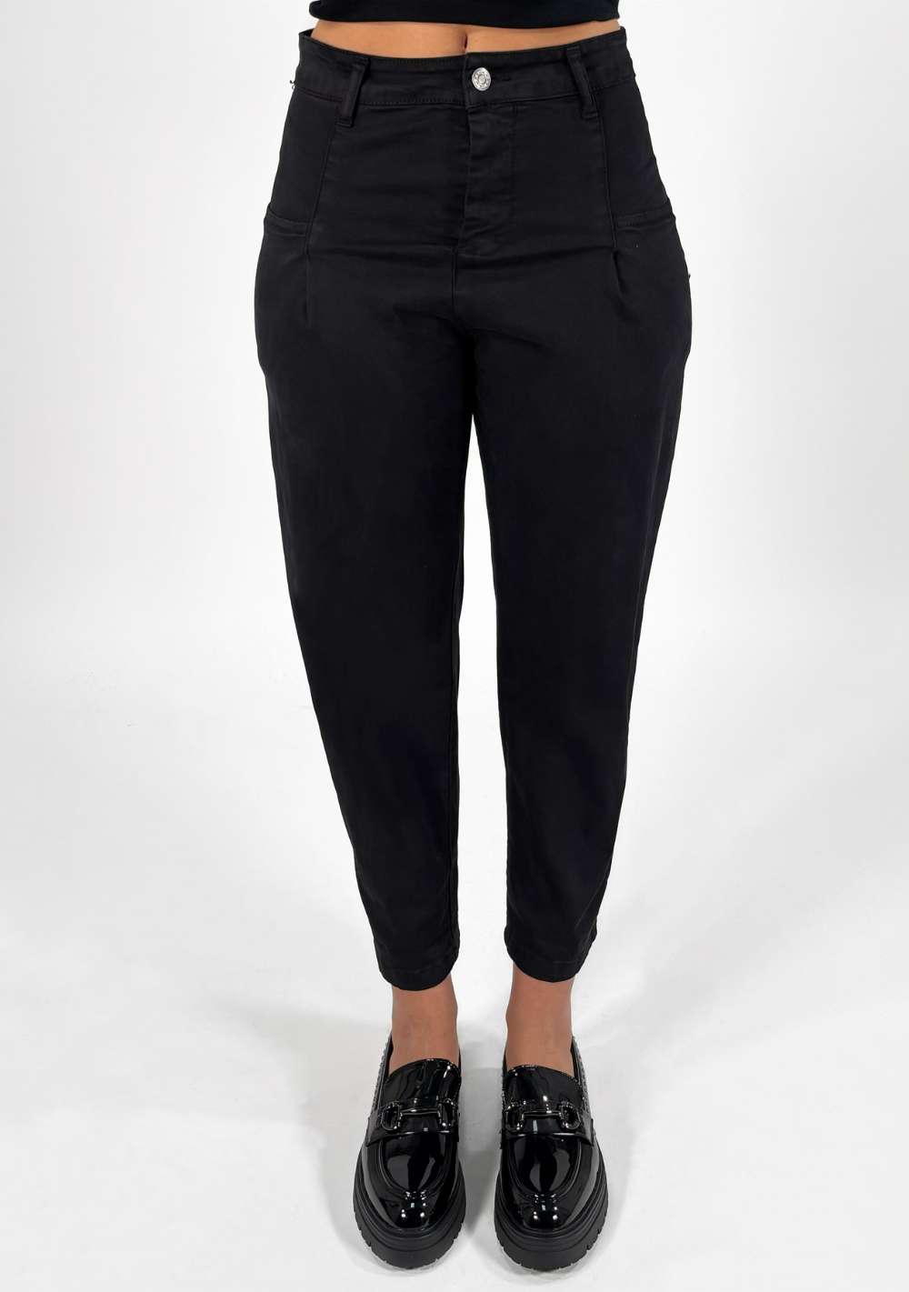 Pantaloni Pinces con Cucitura