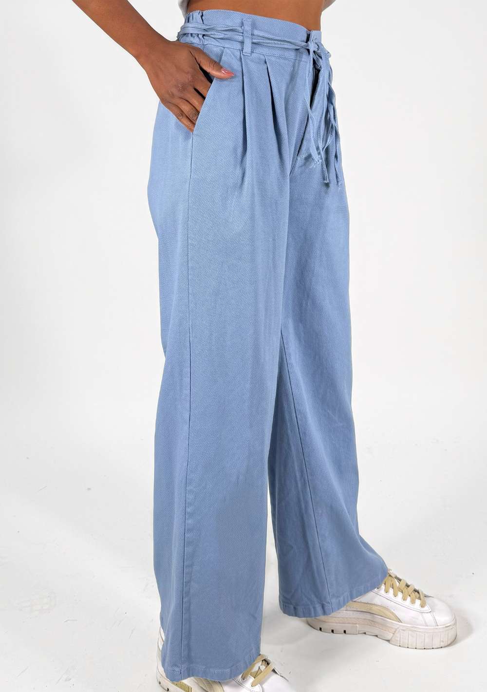 Pantaloni Palazzo con Pinces