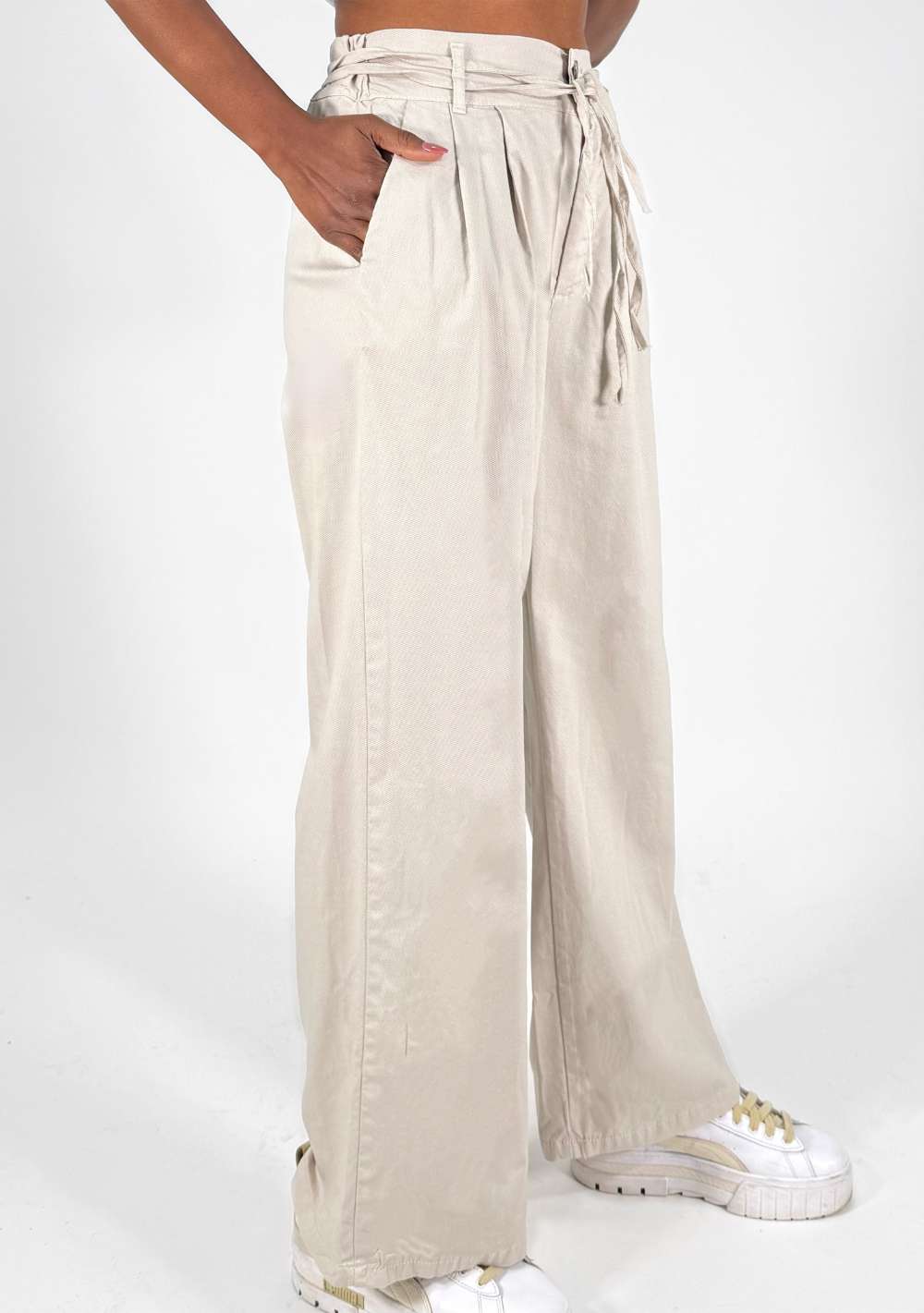 Pantaloni Palazzo con Pinces