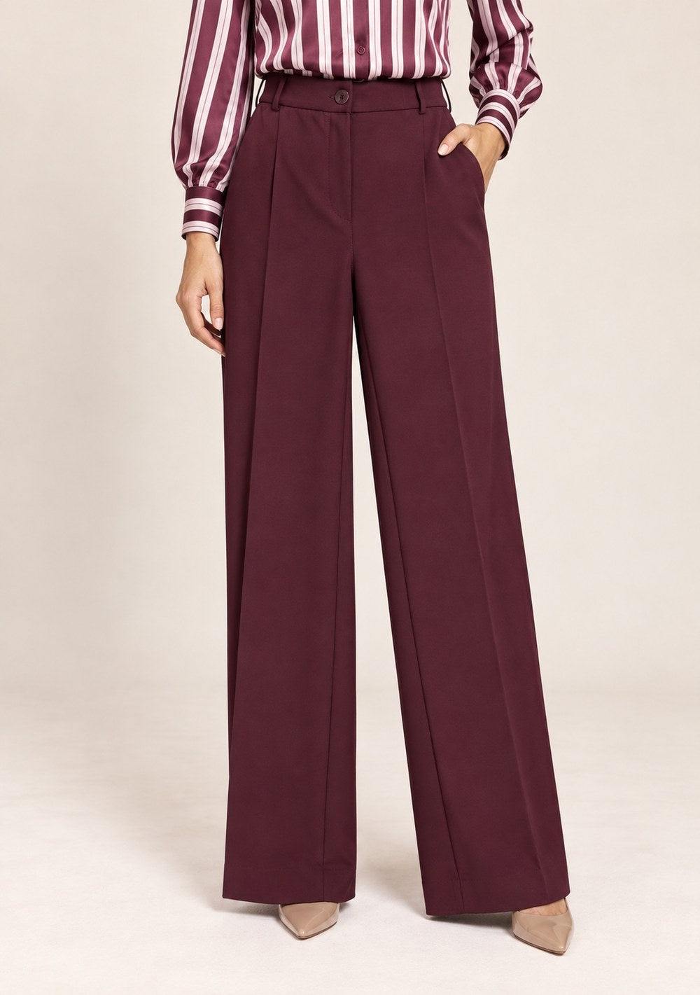 Tailleur SARTORIALE da donna in colore vino, vista alternativa 3