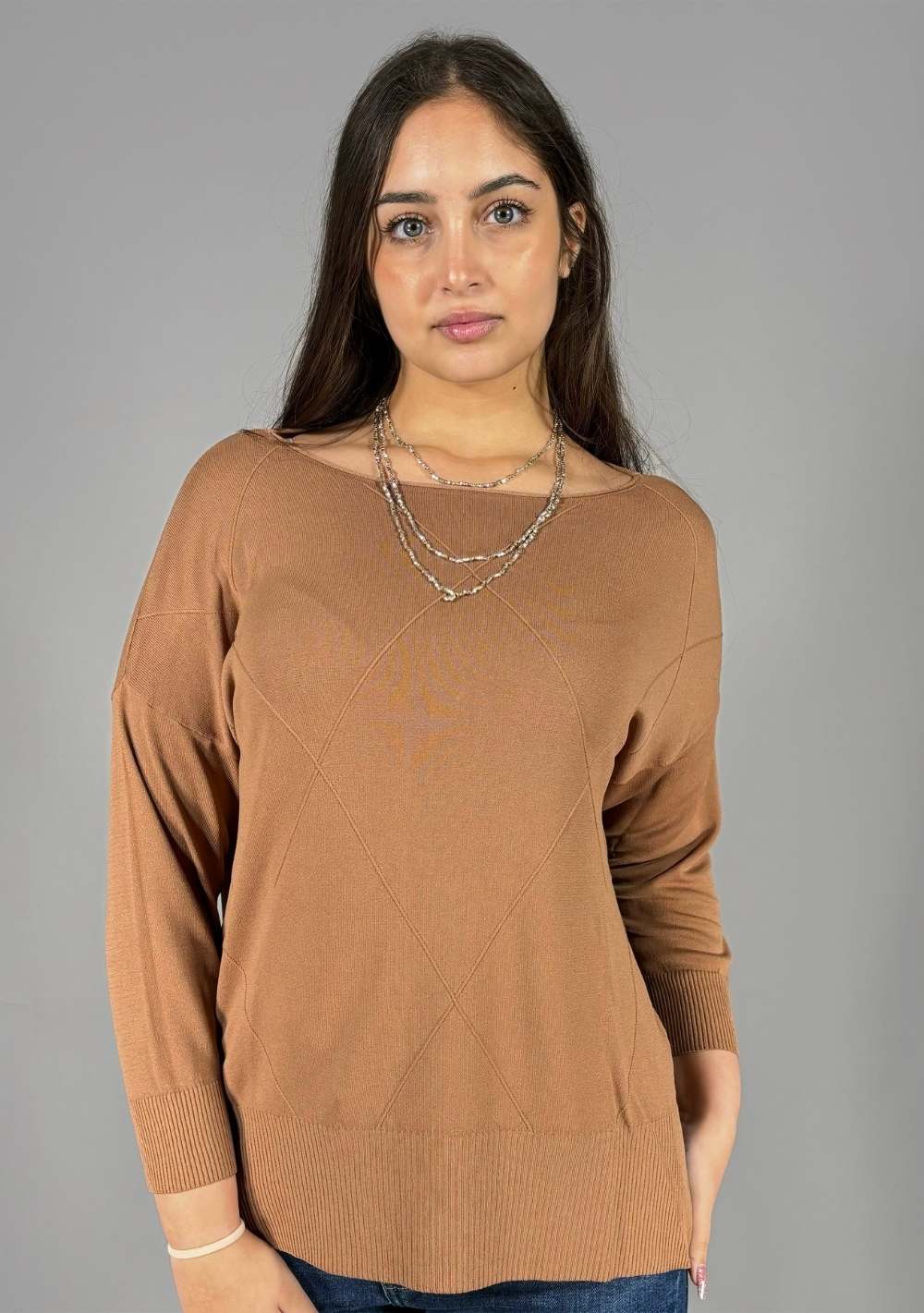 Maglia Spacchi Intarsio