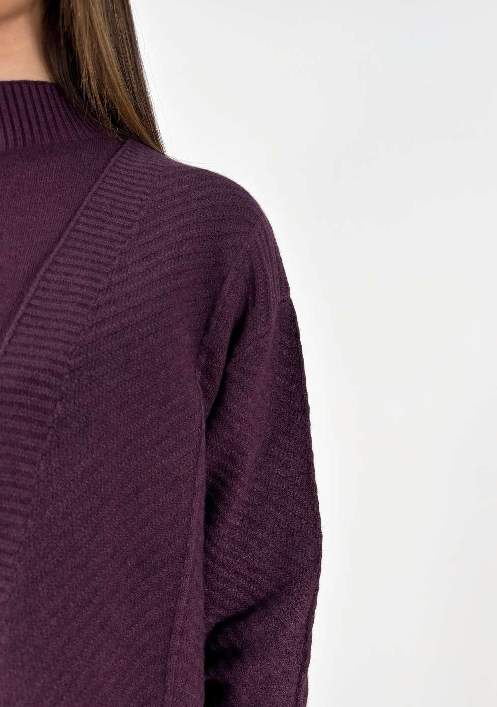 Cardigan Lungo Trama Diagonale