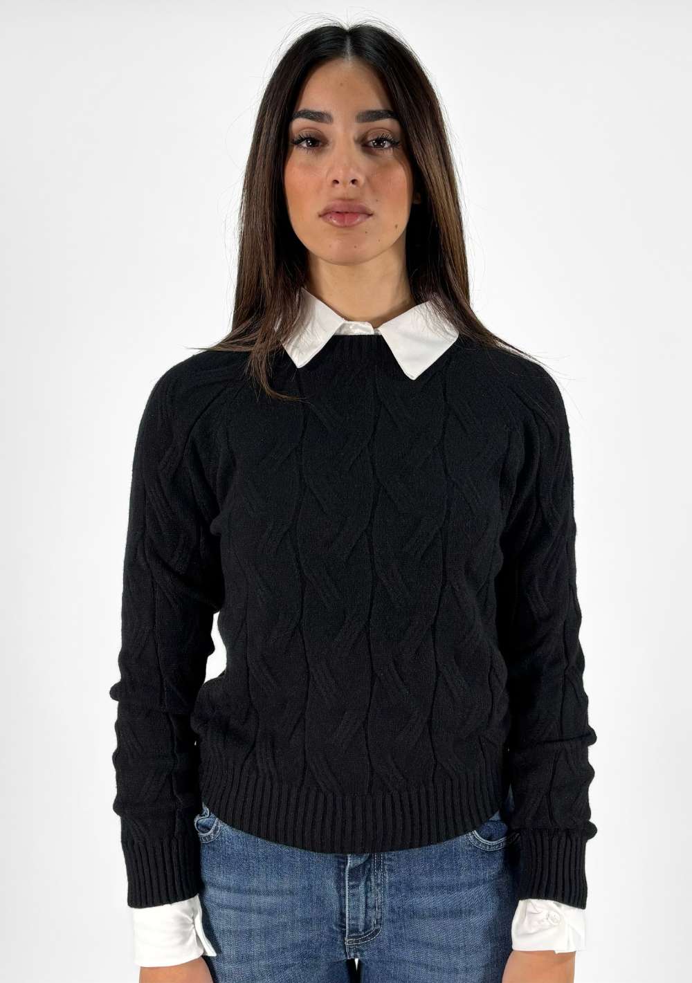 Maglia Effetto Intrecciato