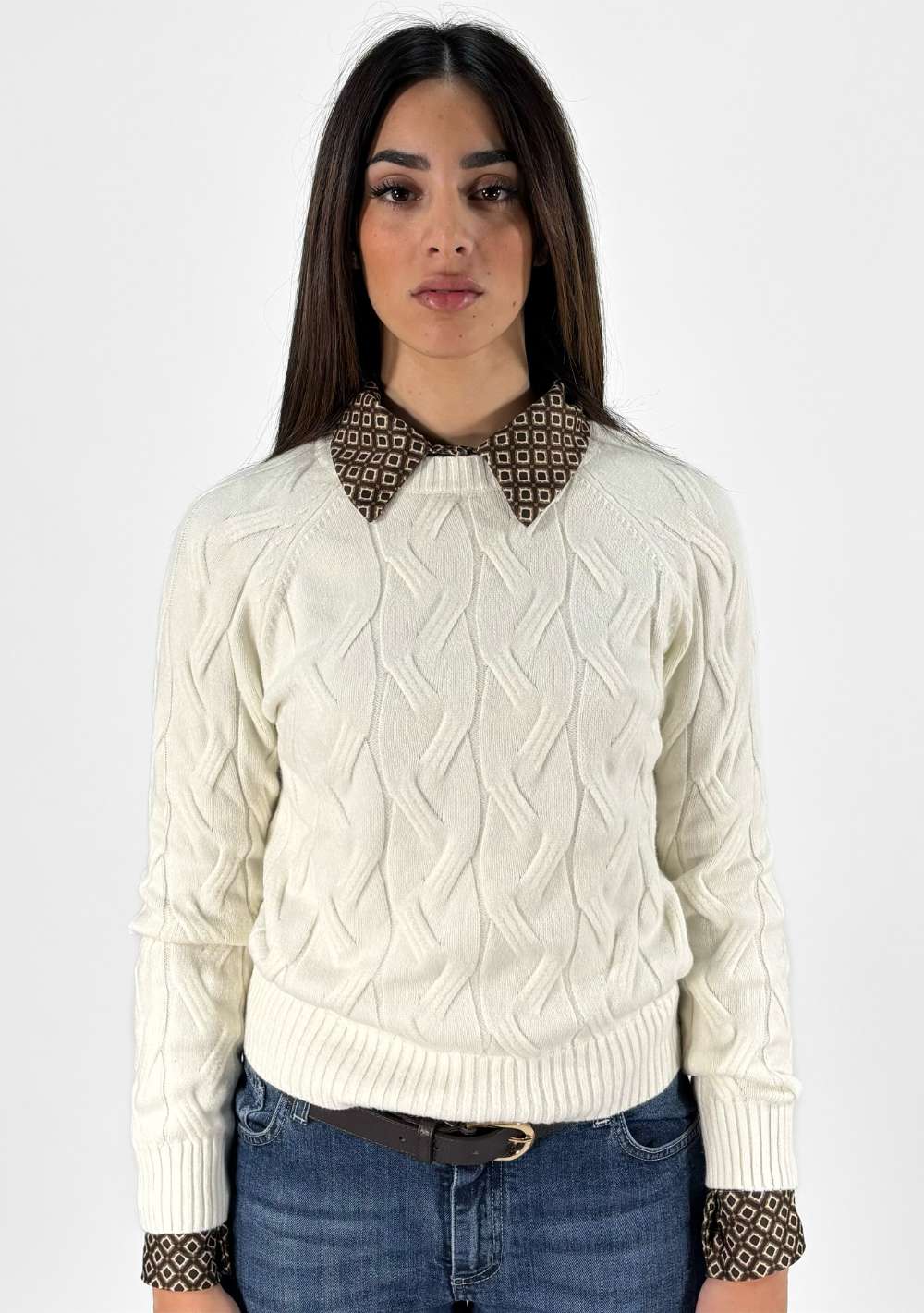 Maglia Effetto Intrecciato