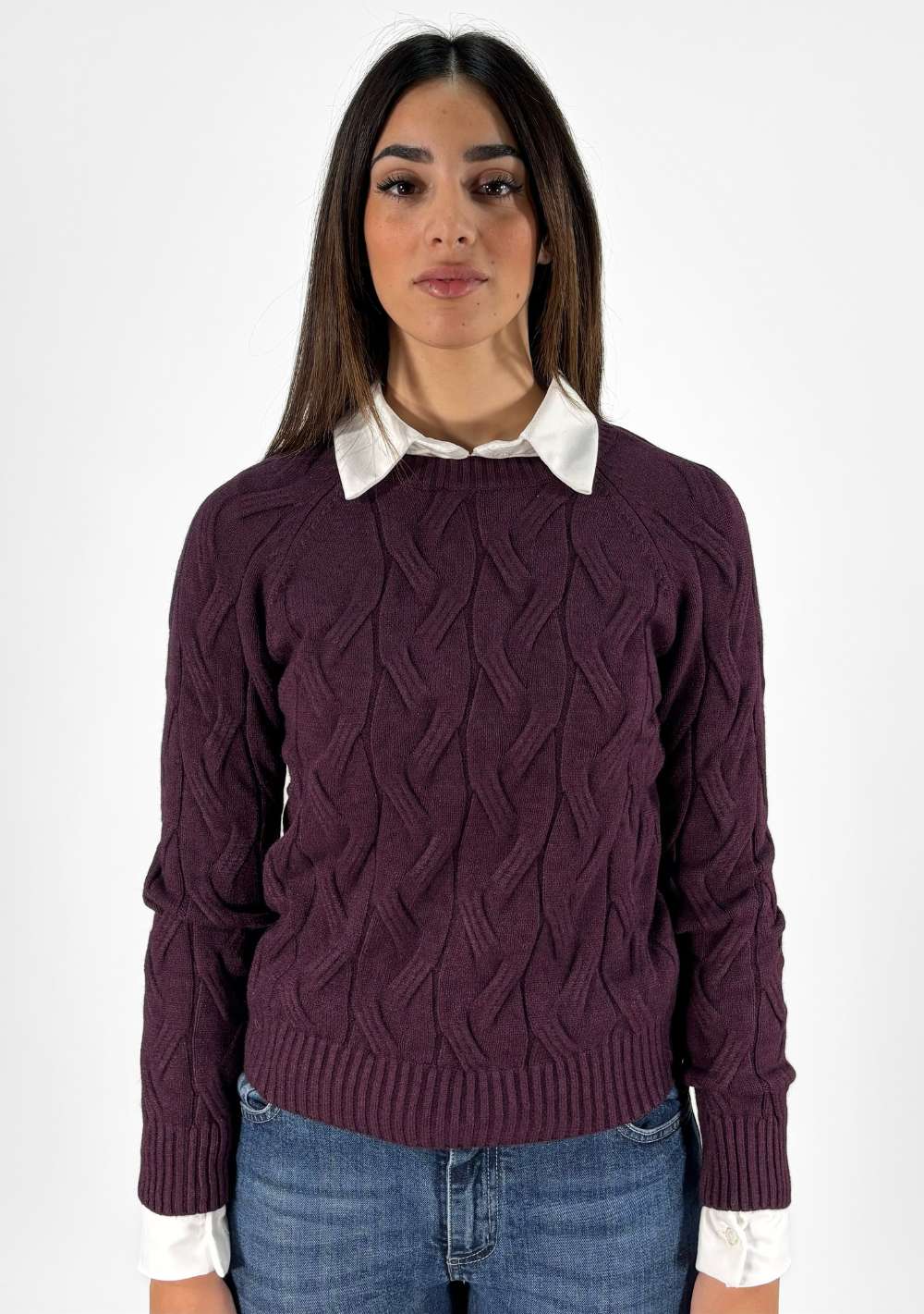 Maglia Effetto Intrecciato