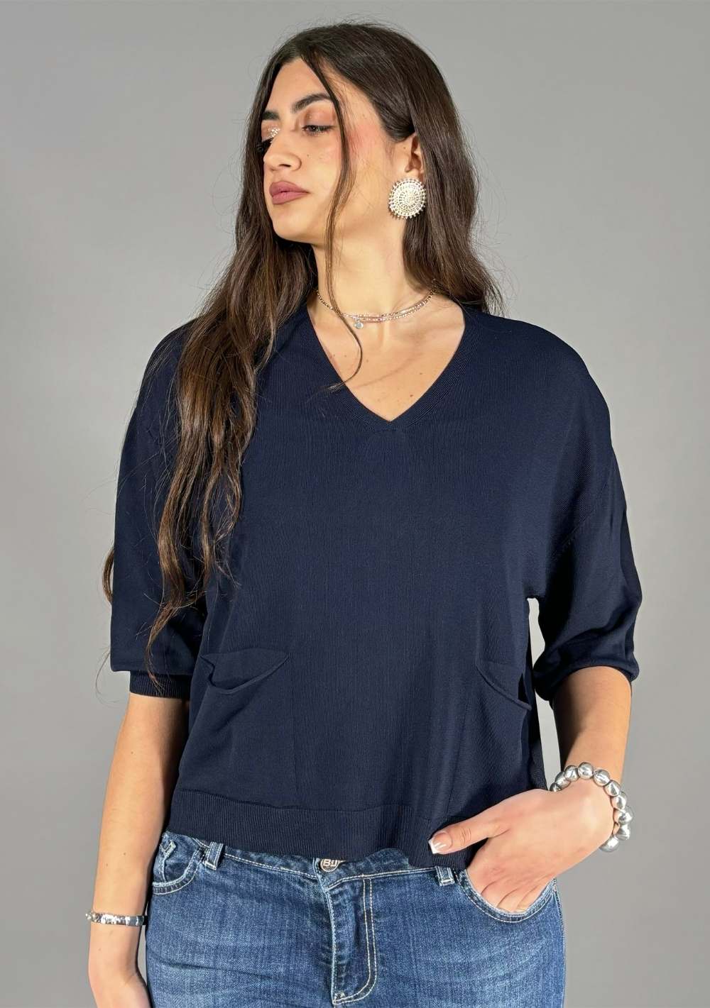 Maglia Corta con Tasche