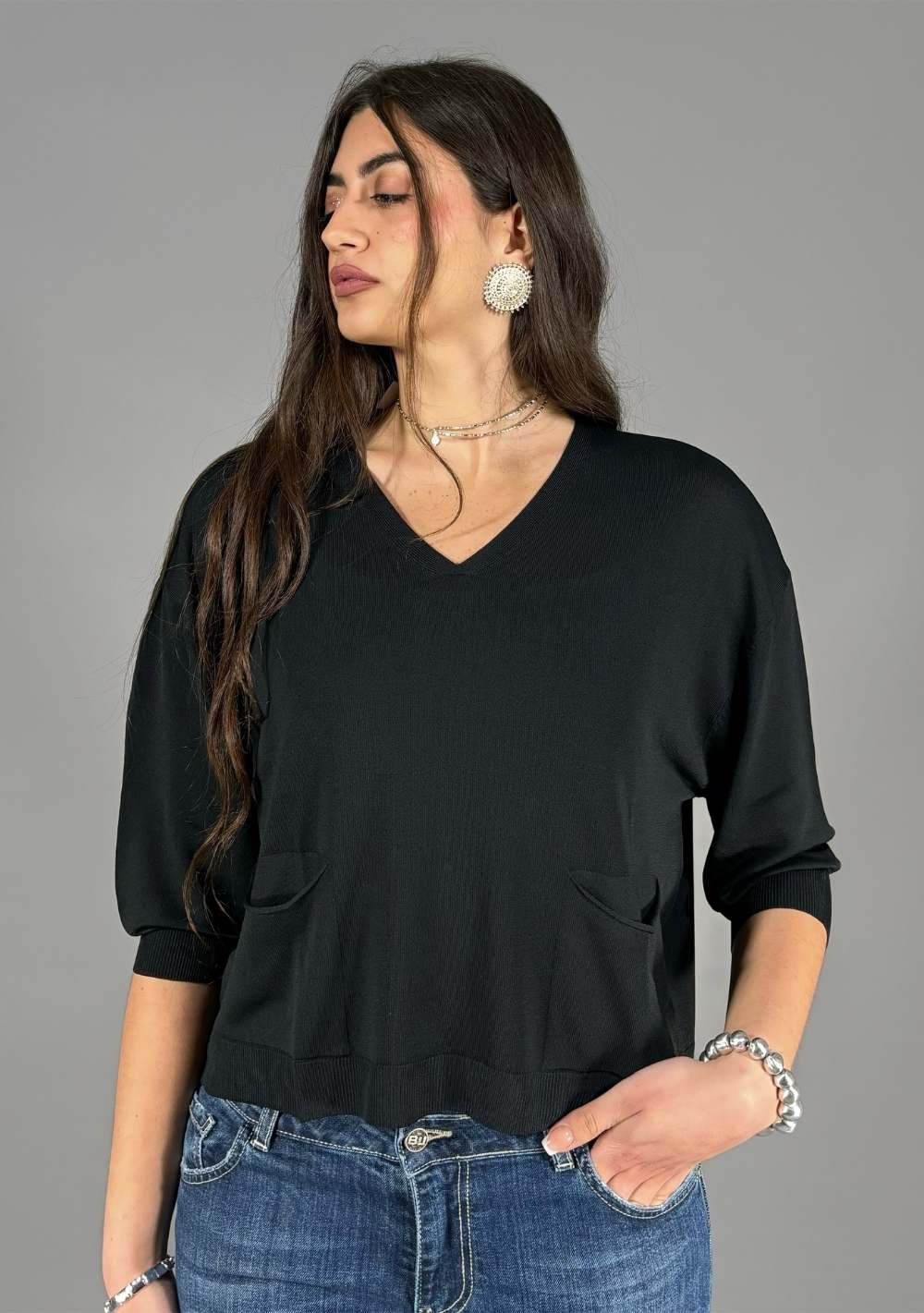 Maglia Corta con Tasche