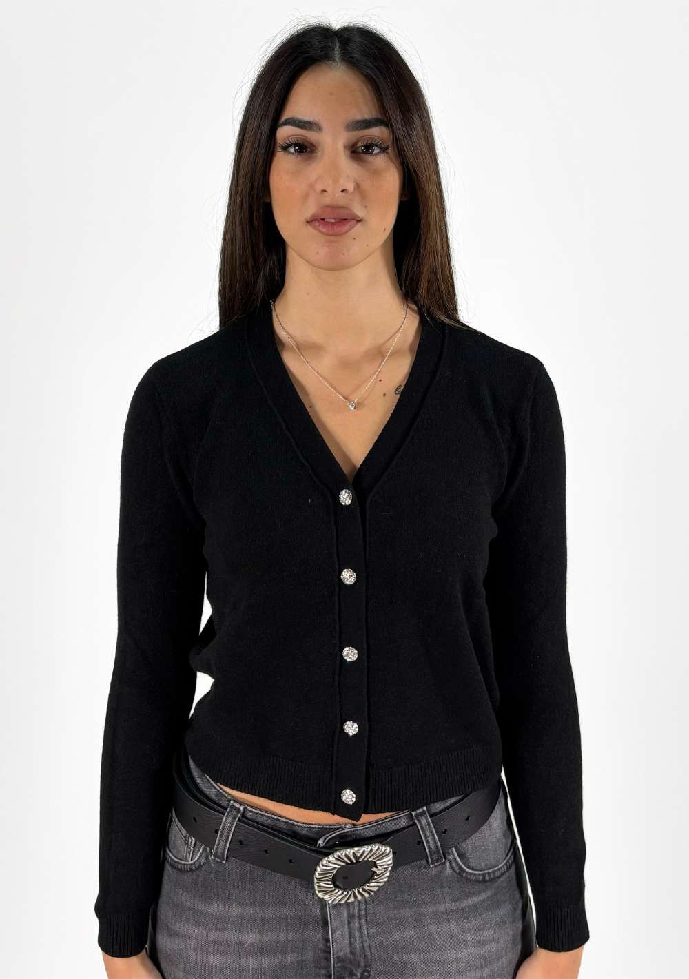 Cardigan Bottoni Gioiello
