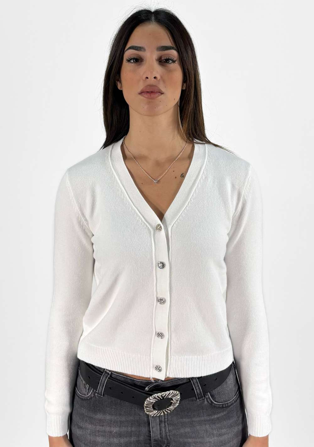 Cardigan Bottoni Gioiello
