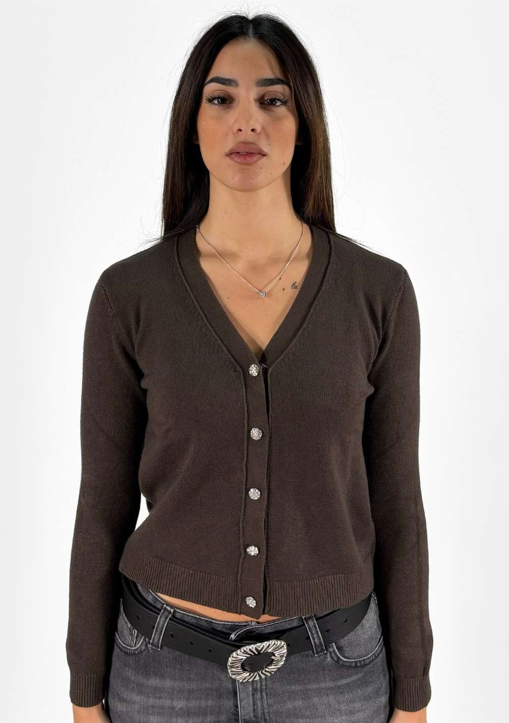 Cardigan Bottoni Gioiello