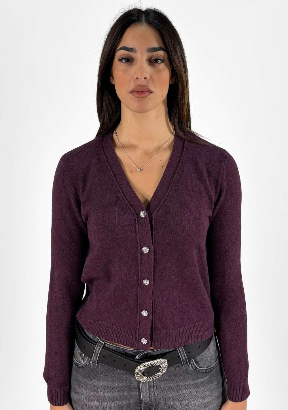 Cardigan Bottoni Gioiello