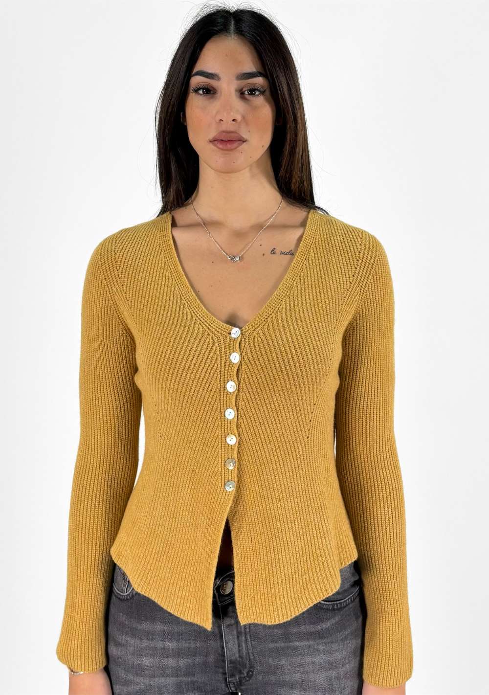 Cardigan a Coste 7 Bottoni