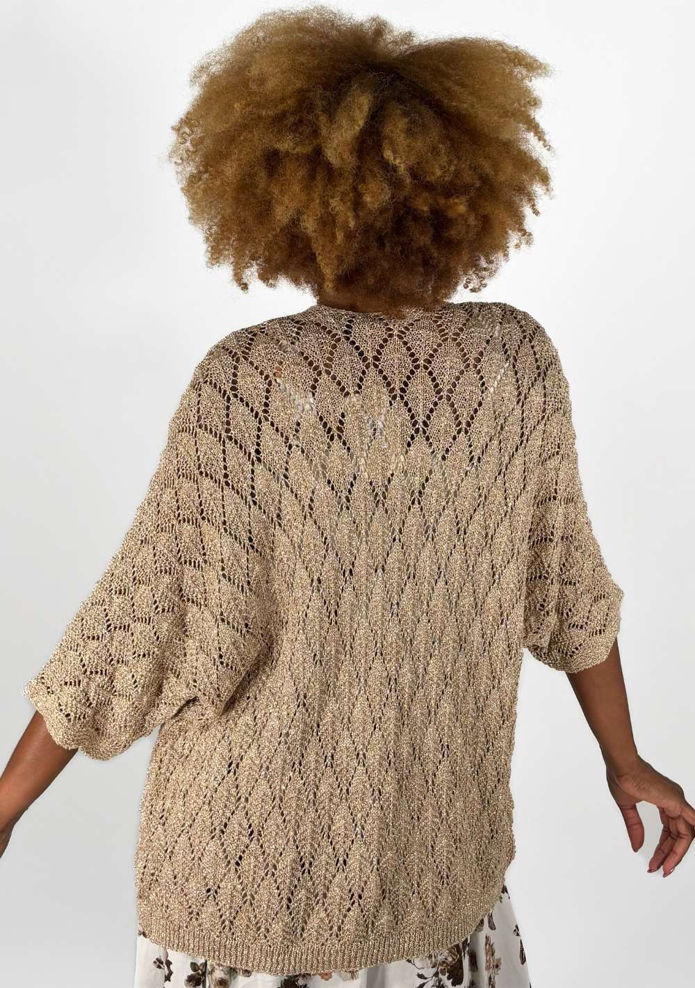 Cardigan Traforato Lurex
