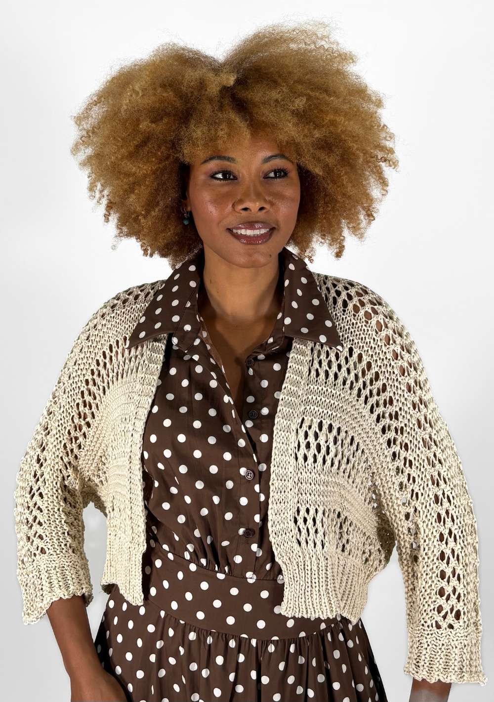 Cardigan Corto Traforato