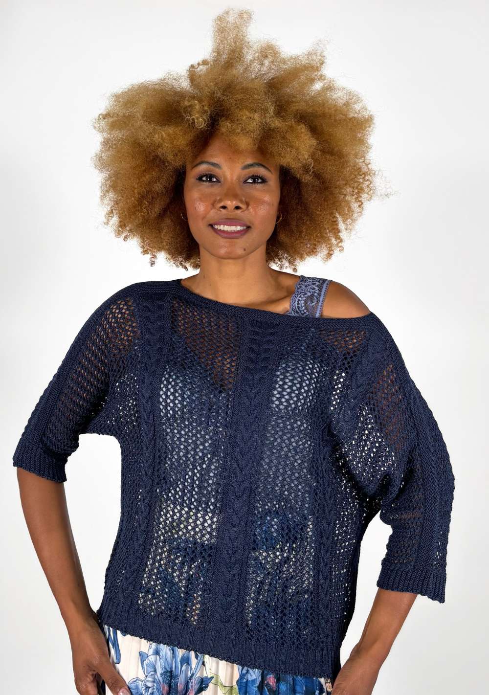 Maglia Traforata con Trecce