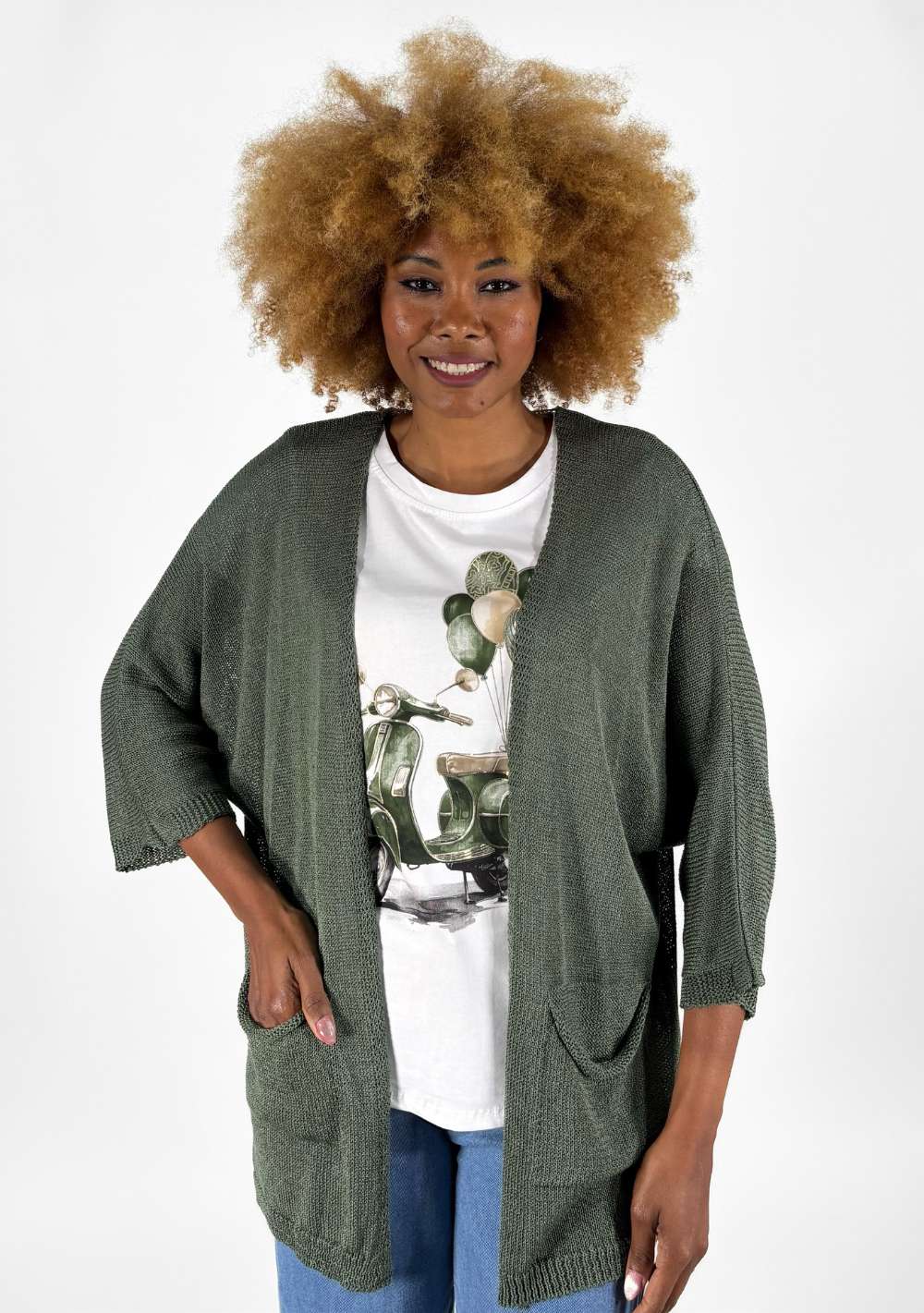 Cardigan con Tasche