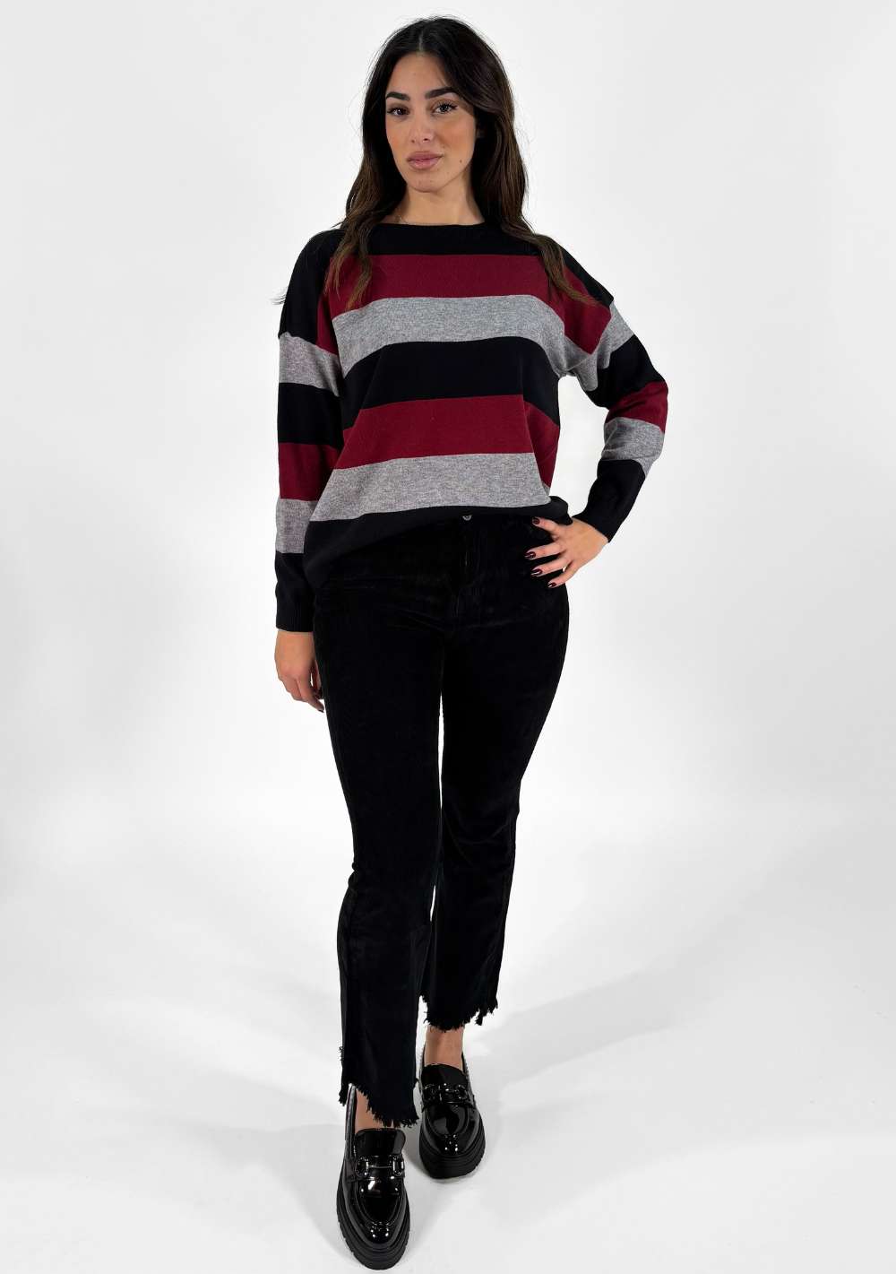 Maglia Girocollo Rigata