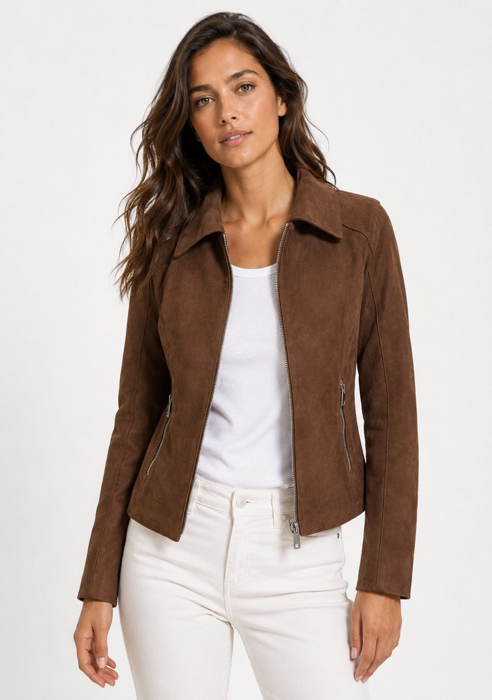 Giubbino Scamosciato con Zip