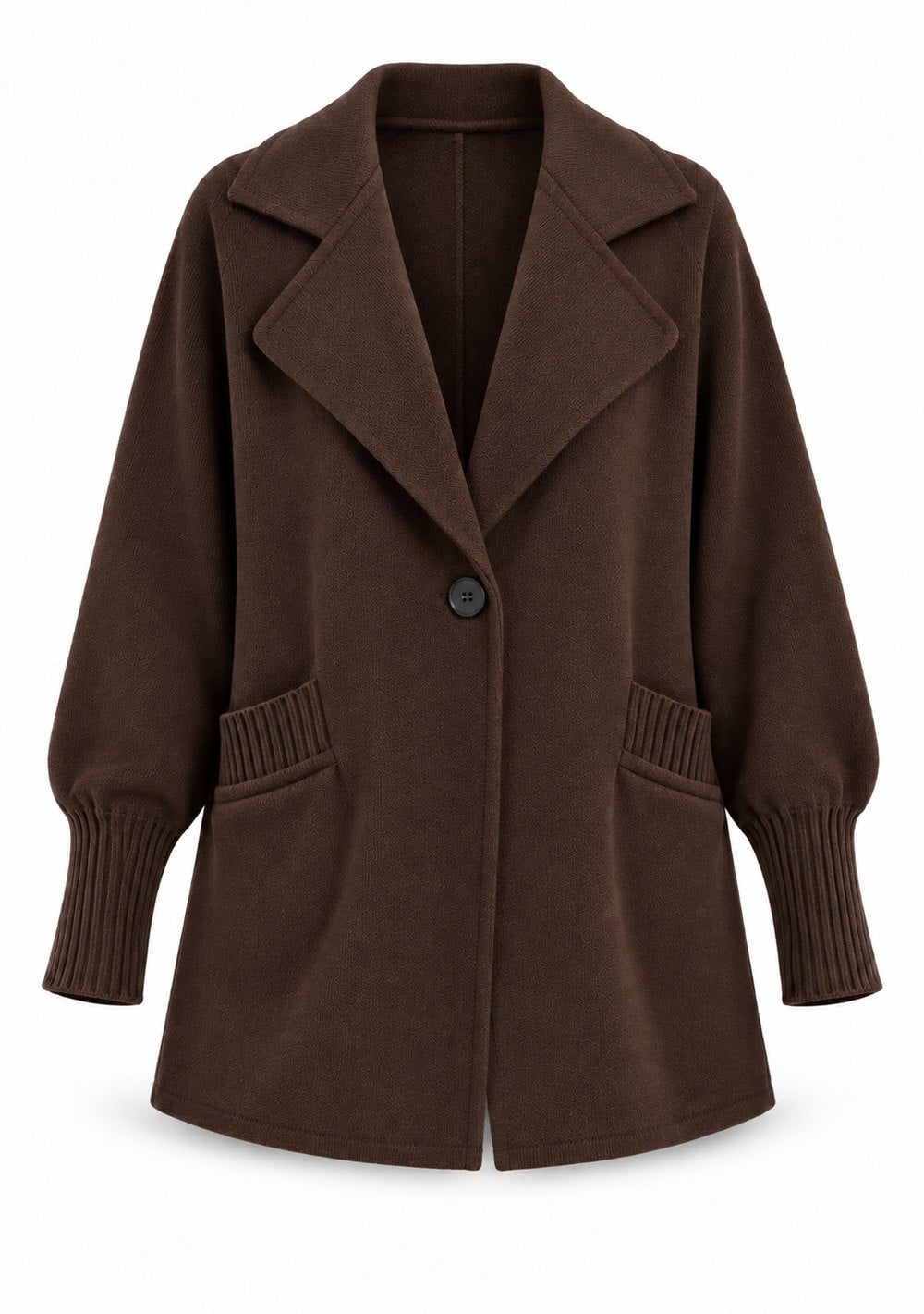 Cardigan 1 Bottone Tasche da donna in colore moro, vista alternativa 4