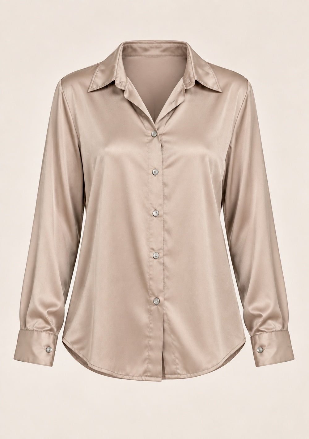 Camicia Satin da donna in colore champagne, vista alternativa 4