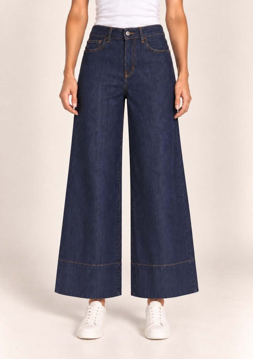 Jeans Gaucho 5 Tasche da donna in colore blu