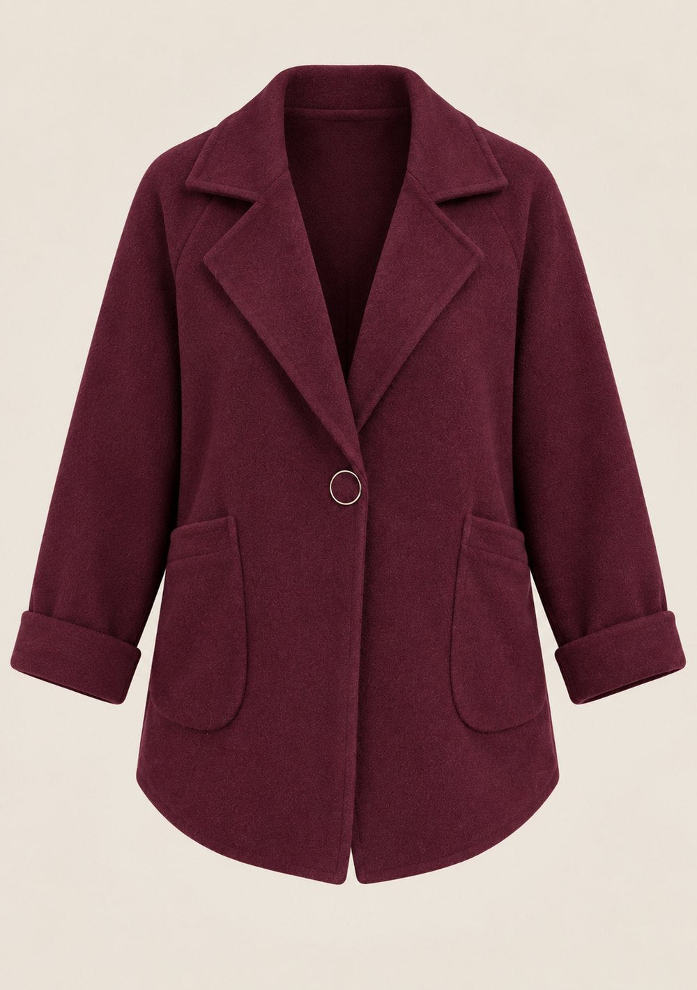 Cardigan Chiusura Ciappa da donna in colore vino, vista alternativa 4